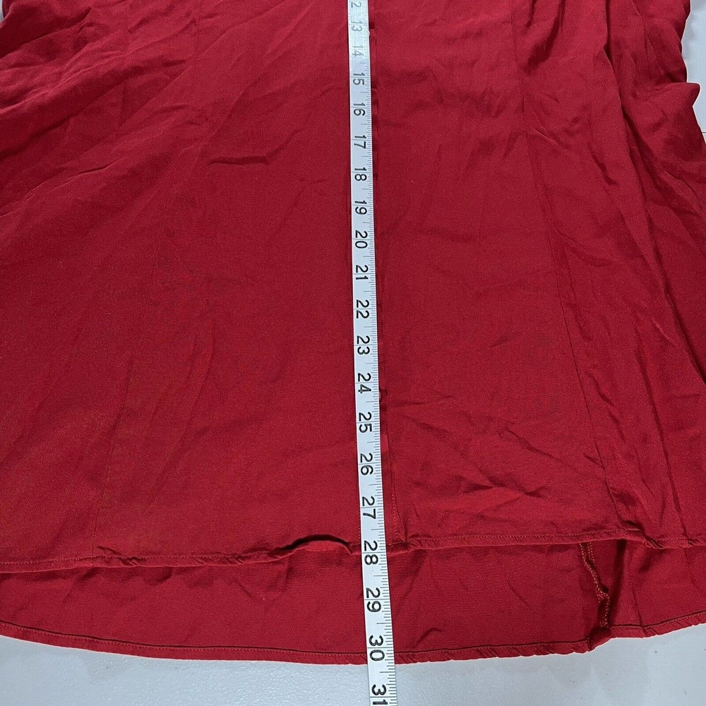Torrid Red Button Up Blouse Top Size 3 V-Neck‎ 3/4 Sleeve - Picture 8 of 9